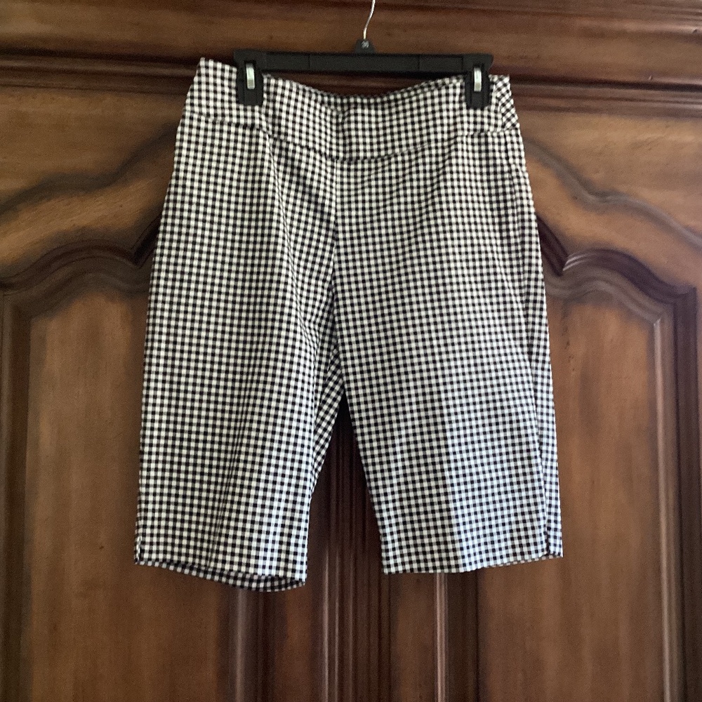 Black and White Bermuda Shorts